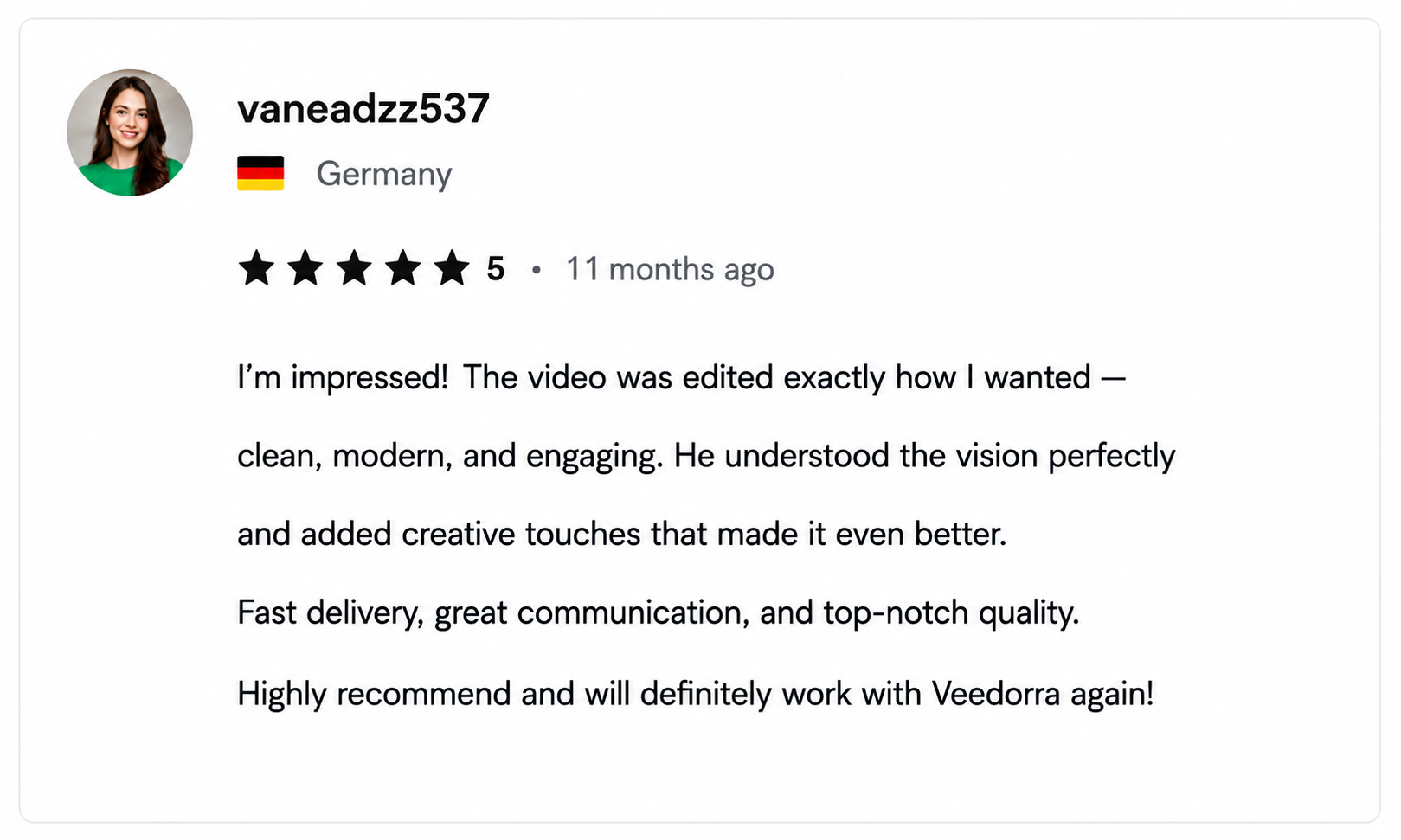 Client review screenshot